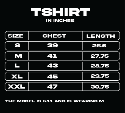 fitzire size chart